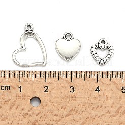 Stile tibetano ciondoli cuore in lega misti&nbsp;TIBEP-X0004-01-AS