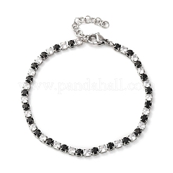 Bracciali a catena con maglie in acciaio inossidabile 304 con zirconi cubici per donna&nbsp;BJEW-G754-01A-P01