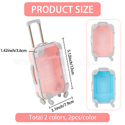 4 mini valise en plastique de 2 couleurs&nbsp;CON-SP0001-26A