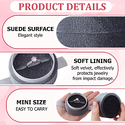 Runde Samt-Verpackungsboxen für Fingerringe&nbsp;CON-SC0001-20