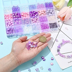 DIY-Kits zur Herstellung von Armbändern aus Acrylperlen in gemischten Formen&nbsp;DIY-YW0012-90