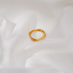 Anillo geométrico cuadrado minimalista de acero inoxidable 304 para mujer&nbsp;LK6099-2