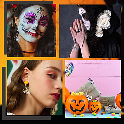 18 stücke 3 farben halloween rack überzug legierung anhänger&nbsp;FIND-SC0004-23