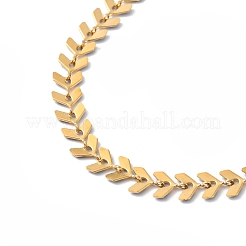 Emaille-Ähren-Gliederkette&nbsp;NJEW-P220-02G-08