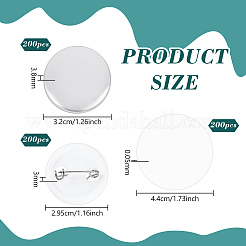 Piezas planas redondas para botones de sublimación en blanco&nbsp;IFIN-WH0011-79B