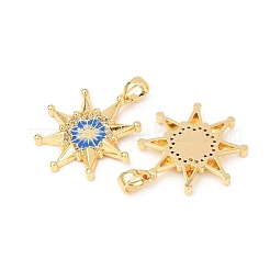 Pendentifs en émail de zircone cubique transparente en laiton micro pavé&nbsp;KK-G543-17G
