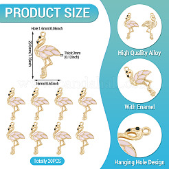 20pcs pendentifs en émail en alliage&nbsp;ENAM-SW0002-06A