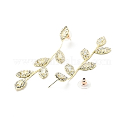 Boucles d'oreilles pendantes longues en zircone cubique transparente et strass en cristal&nbsp;EJEW-C037-06C-LG
