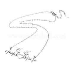 Anlaufgeschützte Halsketten mit Anhänger aus 304er Edelstahl für Damen&nbsp;LS-NJEW-C020-01P
