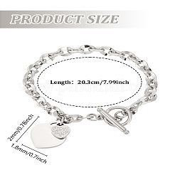 1 pz 304 braccialetti con ciondolo a forma di chicco di caffè in acciaio inossidabile per donna&nbsp;BJEW-LP0001-17