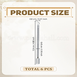 6 empujador de cutículas de acero inoxidable 420 de doble cabezal&nbsp;MRMJ-LP0002-95