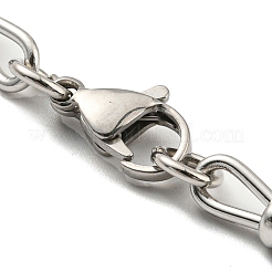 Anlaufgeschütztes Gliederkettenarmband aus 304er Edelstahl mit Schleife&nbsp;BJEW-C042-06P