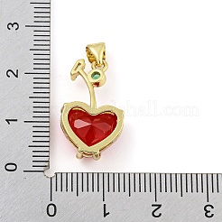 Ciondoli in ottone con placcatura a cremagliera con micro pavé di zirconi chiari&nbsp;ZIRC-L100-161G-03
