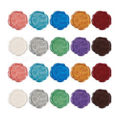 20pcs 10 Farben selbstklebende Wachssiegelaufkleber&nbsp;DIY-TA0003-48