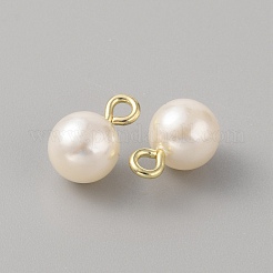 Pendentifs en plastique imitation perle ABS&nbsp;KY-WH0038-05B-KCG