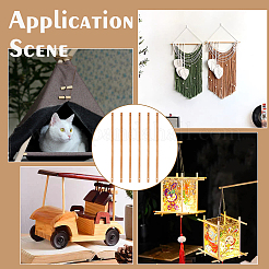 Bâtons ronds en bois artisanaux à faire soi-même avec double trou&nbsp;DIY-WH0622-524A