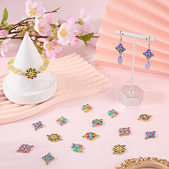 40 Stück 10 Stile 3D-gedruckte Verbindungsstück-Charms aus Legierung&nbsp;FIND-SC0022-83