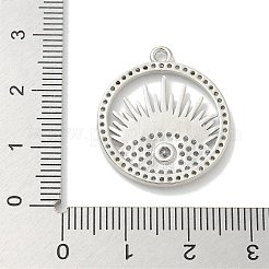 Porte micro ouvrent pendentifs zircone cubique en laiton de placage&nbsp;KK-L224-049P