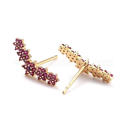 Blume funkelnde Zirkonia-Ohrstecker für Sie&nbsp;ZIRC-C025-10G