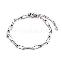 Anlaufgeschütztes Büroklammer-Kettenarmband aus 304 Edelstahl für Männer und Frauen&nbsp;BJEW-E031-03P-06