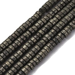 Natürliche Pyrit Perlen Stränge&nbsp;G-L624-I13-2x4mm