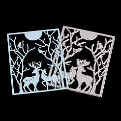Le rectangle avec le renne de Noël / cadre de stern de découpage en acier au carbone meurt des pochoirs&nbsp;DIY-F032-02