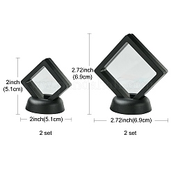 4 Stück 2 Stile Kunststoff 3D Floating Frame Displayhalter&nbsp;ODIS-FS0001-02B