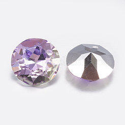 Charms in vetro sfaccettato con strass&nbsp;RGLA-F051-8mm-001VL