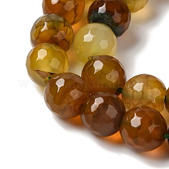 Brins de perles d'agate de veines de dragon naturelles teintes et chauffées&nbsp;X-G-P539-A01-26