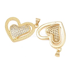 Pendentifs en laiton et zircone cubique pour la fête des mères&nbsp;KK-L251-07G-05