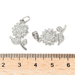 Pendenti in zirconi cubici trasparenti in micro pavè di ottone&nbsp;KK-B139-10P