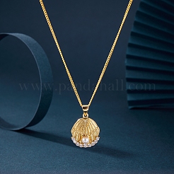 Ciondoli ecologici in ottone chiaro con zirconi cubici&nbsp;KK-SZ0004-56
