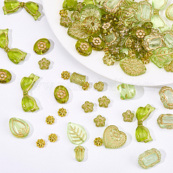 120pcs 6 styles de perles acryliques transparentes&nbsp;OACR-SC0003-09