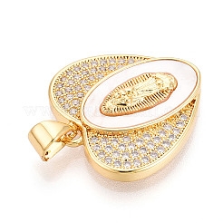 Messing micro pave klare zirkonia anhänger&nbsp;KK-N268-22G