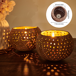 Ahueca hacia fuera la taza de vela de cáscara de coco&nbsp;DIY-WH0260-82