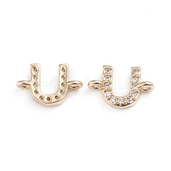 Liens lettres en laiton micro pavé de zircones cubiques&nbsp;LS-ZIRC-I042-16G-U