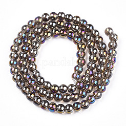 Chapelets de perles en verre transparent électrolytique&nbsp;LS-GLAA-T032-T8mm-AB02