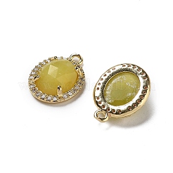 Natürliche koreanische Jade facettierte ovale Anhänger&nbsp;G-I375-02G-02