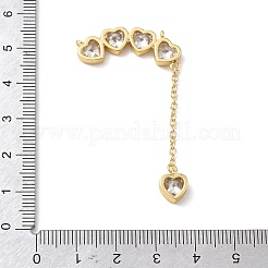 Ciondolo a pendente in ottone con micro pavé di zirconi cubici trasparenti&nbsp;CU-CBA280C-10G