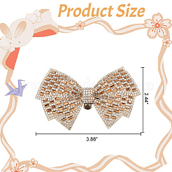 Decoración de zapatos con rhinestone y lazo&nbsp;DIY-WH0430-522A