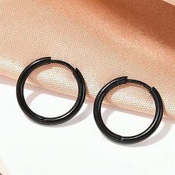 202 Creolen aus Edelstahl&nbsp;EJEW-F111A-19mm-EB