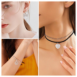 24 pièces 6 styles pendentifs en strass en cristal d'alliage&nbsp;FIND-TA0006-20P