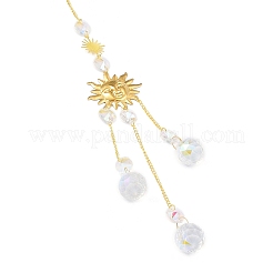 Grandi decorazioni pendenti a goccia in vetro&nbsp;HJEW-M005-05A-G