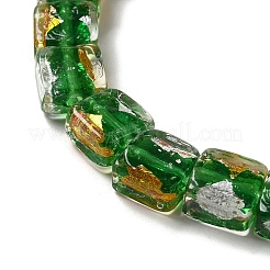 Perline lampwork in lamina d'oro e d'argento fatte a mano&nbsp;FOIL-C001-01C-03