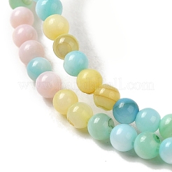 Brins de perles de coquille d'eau douce naturelles teintes en couleur crème glacée&nbsp;X1-SHEL-G018-01C
