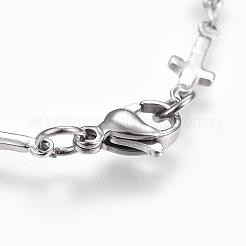 Pulseras de cadena de eslabones de acero inoxidable 304 resistentes al deslustre&nbsp;BJEW-P239-07