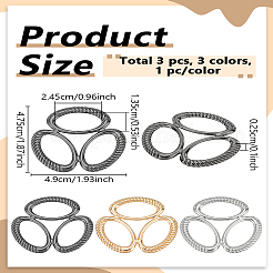 3 pièce de 3 couleurs&nbsp;AJEW-LP0010-65