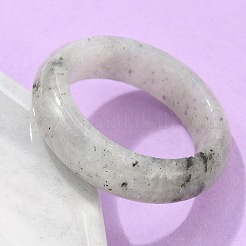 Anneaux de bande simples en labradorite naturelle&nbsp;PW-WG25917-07