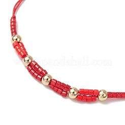 Braccialetti di perline intrecciate con semi di vetro&nbsp;BJEW-MZ00182-01