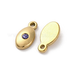 Veri ciondoli in acciaio inossidabile 304 placcato oro 14k&nbsp;STAS-R005-09G-02